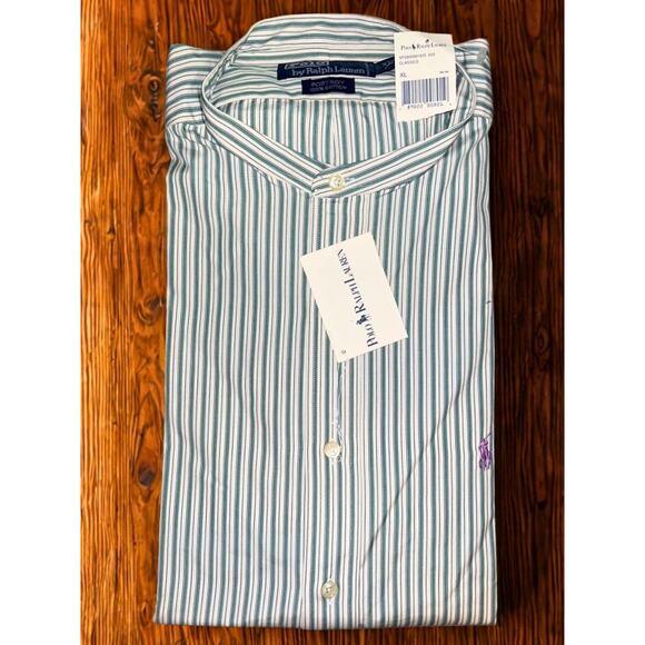 Polo Ralph Lauren Postboy Striped Button Shirt XL Deadstock NWT Vintage